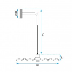 LAMPA ŚCIENNA KINKIET APP1356-1W Stare Złoto 30 cm