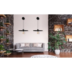 LAMPA ŚCIENNA KINKIET APP1355-1W Czarny 30 cm