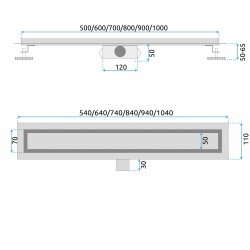 Odpływ Liniowy Rea Neox Stal Szczotkowana 80