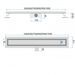 Odpływ Liniowy Rea Neox Stal Szczotkowana 100