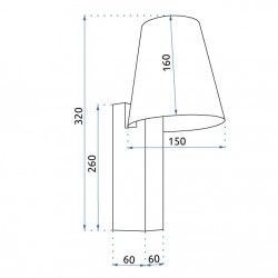 LAMPA KINKIET LOFT APP1279-1W BLACK