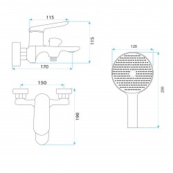 Bateria Wannowa REA Marco czarna
