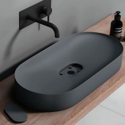 Umywalka konglomeratowa IRIS 71 CM szary mat