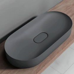 Umywalka konglomeratowa IRIS 71 CM szary mat