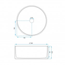 Umywalka nablatowa Rea Selina