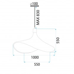 Lampa sufitowa wisząca boho Duża 100cm APP1640-1CP