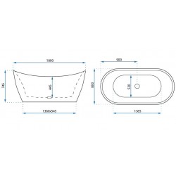 Wanna wolnostojąca Rea Ferrano 180