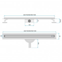 Odpływ Liniowy Rea Neox Slim Pro Złoty Szczotkowany 100