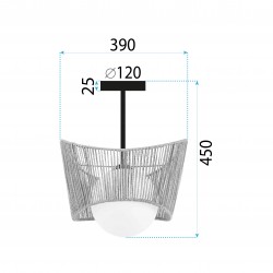 Lampa sufitowa boho APP1589-1CP