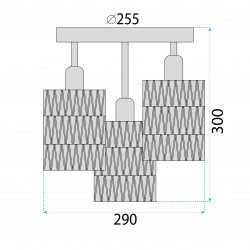 Lampa sufitowa boho APP1624-3C