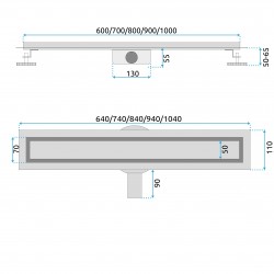 Odpływ Liniowy Rea Neox Pro Złoty 100