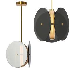 LAMPA SUFITOWA WISZĄCA Czarna APP1675-CP Round