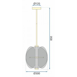 LAMPA SUFITOWA WISZĄCA Czarna APP1675-CP Round