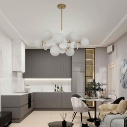 LAMPA SUFITOWA WISZĄCA ZŁOTA APP1565-12