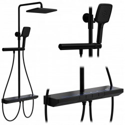 Zestaw Prysznicowy z Termostatem REA Pedro Czarny