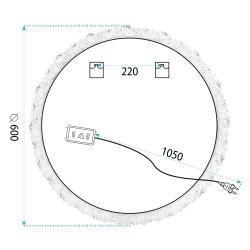 LUSTRO ŚCIENNE LED 60cm YH-3561