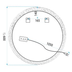 LUSTRO ŚCIENNE LED 60cm YH-3562