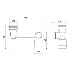 PRZEDŁUŻKA OBROTOWA REA COLT CZARNA