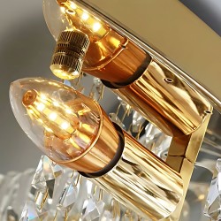 LAMPA KRYSZTAŁOWA PLAFON APP1729-8C 60 cm ZŁOTA