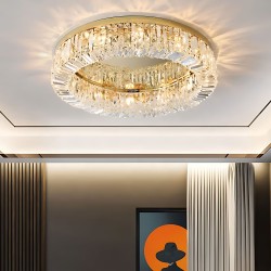 LAMPA KRYSZTAŁOWA PLAFON APP1729-8C 60 cm ZŁOTA