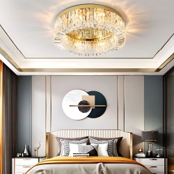 LAMPA KRYSZTAŁOWA PLAFON APP1729-8C 60 cm ZŁOTA