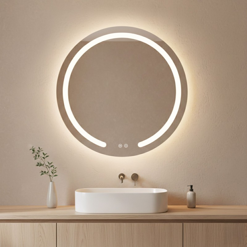 Lustro ścienne LED 80cm Modern