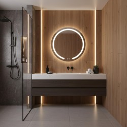 Lustro ścienne LED 70cm Modern