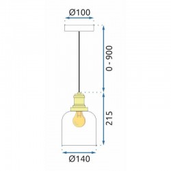 Lampa Wisząca APP1173 Biała