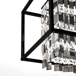 Lampa wisząca kryształowa APP1110-1CP Czarna