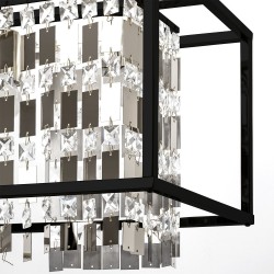 Lampa wisząca kryształowa APP1110-1CP Czarna