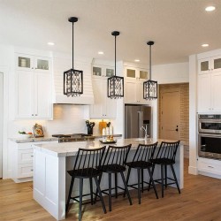 Lampa wisząca kryształowa APP1110-1CP Czarna