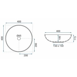 Umywalka nablatowa Rea Peru