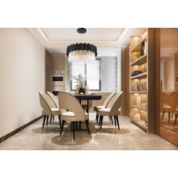 Lampa sufitowa plafon kryształowa APP1481-1C Black matt