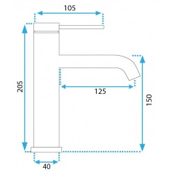 Bateria Umywalkowa REA CLIF ZŁOTA SZCZOTKOWANA NISKA