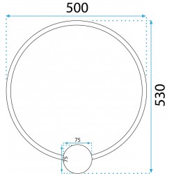 LAMPA ŚCIENNA KINKIET LED APP1389-CW BLACK 50cm