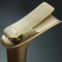 Bateria Umywalkowa REA Laguna antique Złota Szczotkowana Wysoka