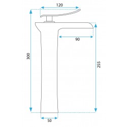 Bateria Umywalkowa REA Laguna antique Złota Szczotkowana Wysoka