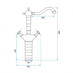 Bateria kuchenna umywalkowa Rea Rustico Czarna przecierana