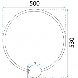 LAMPA ŚCIENNA KINKIET LED APP1390-CW GOLD 50cm