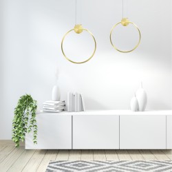 LAMPA SUFITOWA WISZĄCA LED APP1393-CP GOLD 30cm