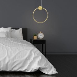 LAMPA SUFITOWA WISZĄCA LED APP1396-CP GOLD 40cm