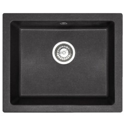 Zlewozmywak granitowy Nels czarny nakrapiany