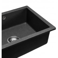 Zlewozmywak granitowy Nels czarny nakrapiany