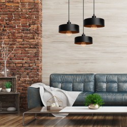 Lampa Wisząca APP1334-3CP Black Gold