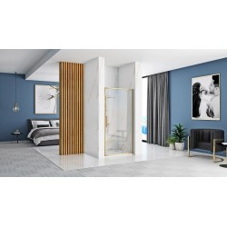 Drzwi Prysznicowe Uchylne REA Rapid Swing 100  ZŁOTE SZCZOTKOWANE