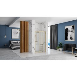 Drzwi prysznicowe Rea Alex 120 Złote Szczotkowane