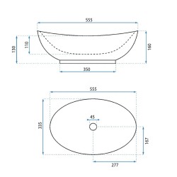 Umywalka nablatowa Rea Kate 56