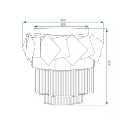 Lampa kryształowa wisząca APP1309-C złota