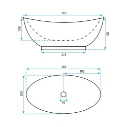 Umywalka nablatowa Rea Kate 36