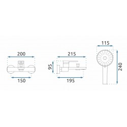 Bateria Wannowa REA Verso czarna